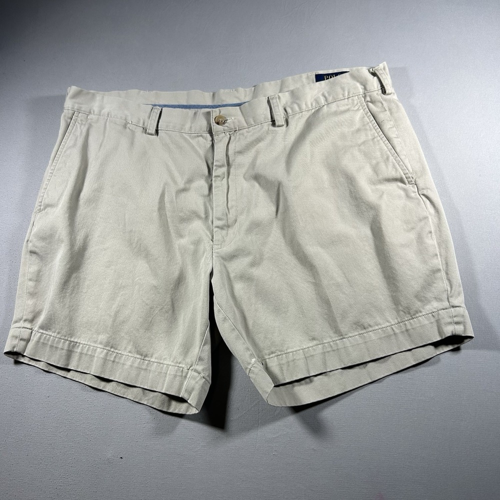 Mens Polo Ralph Lauren Classic‎ Fit Shorts Khaki 40 Golf Chino Flat Front Preppy